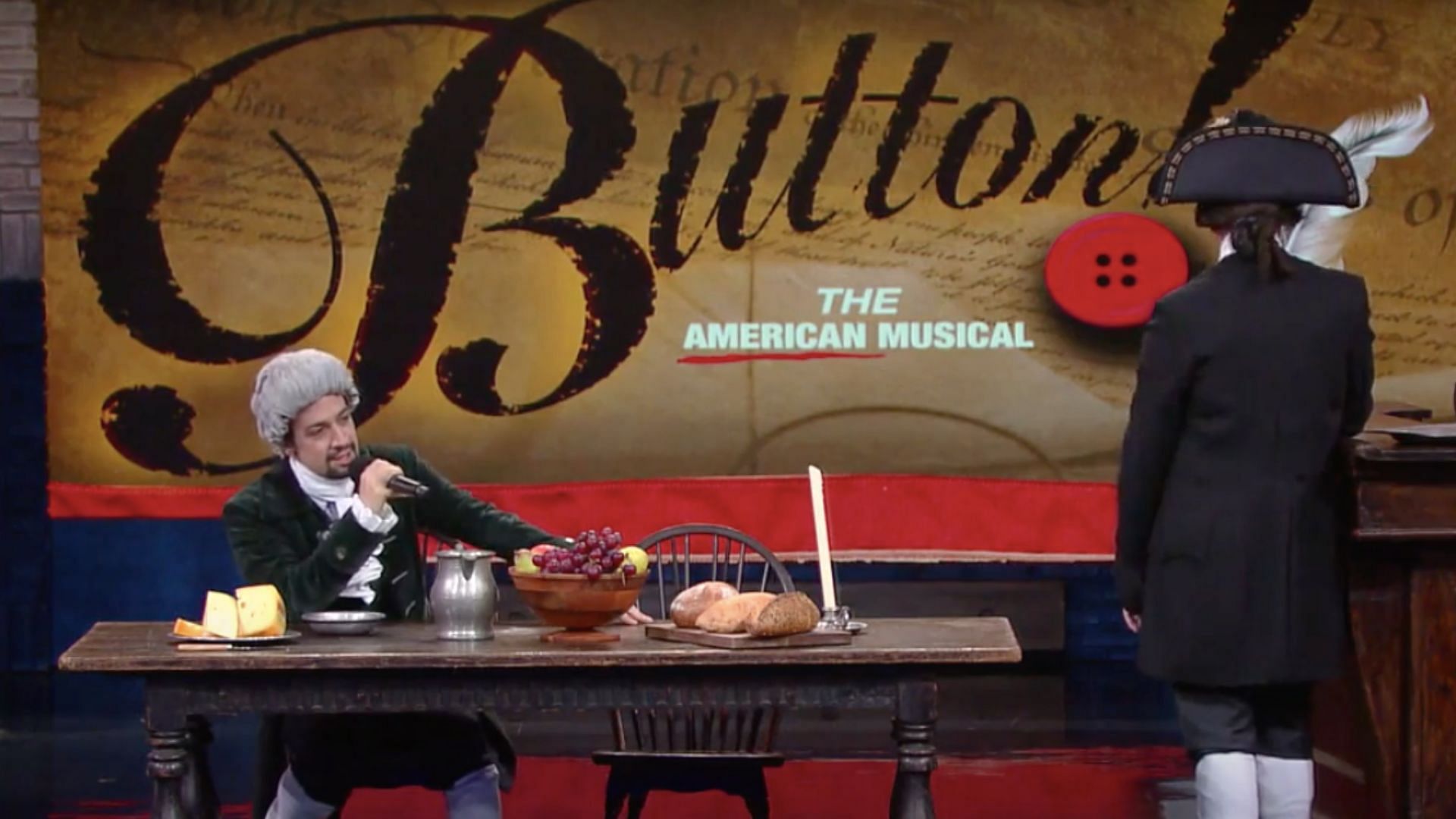 The rap battle (Image via YouTube/The Late Show with Stephen Colbert)